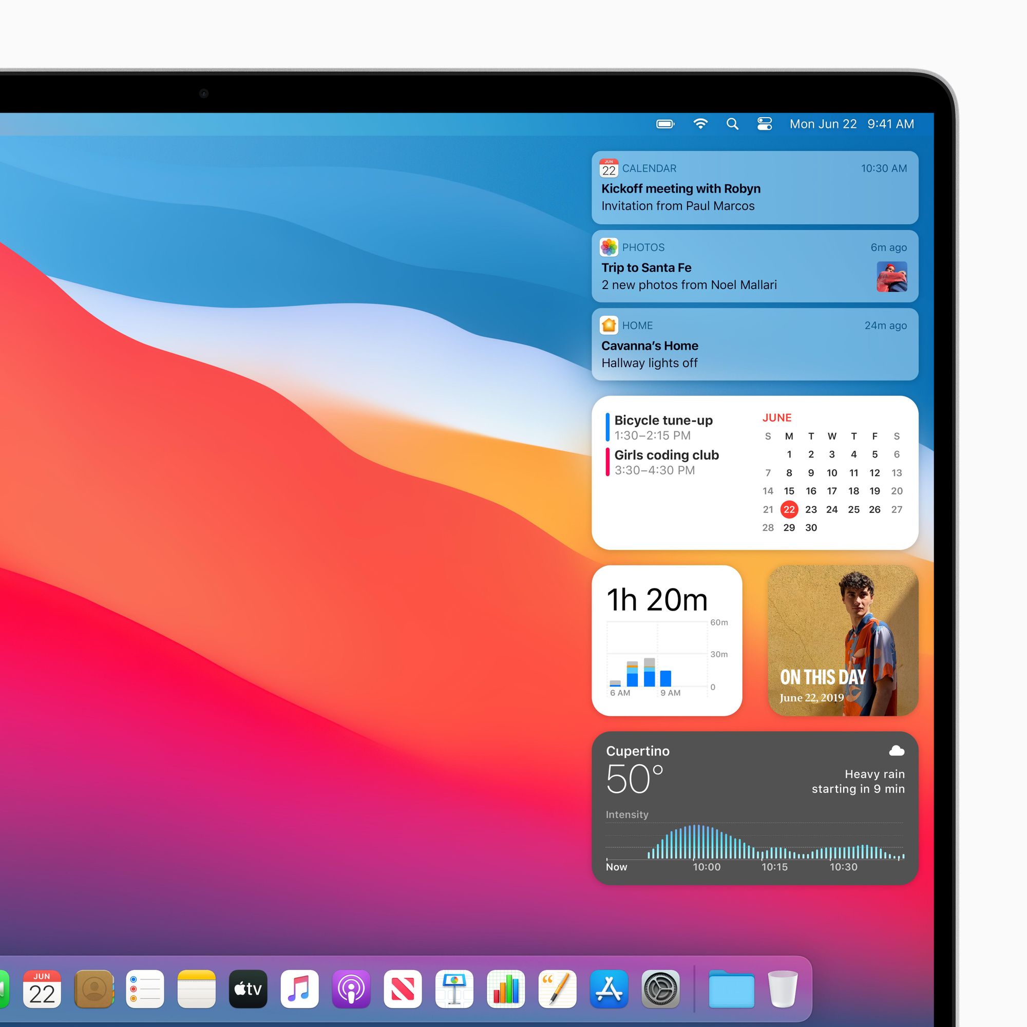 Notification Center trên macOS Big Sur