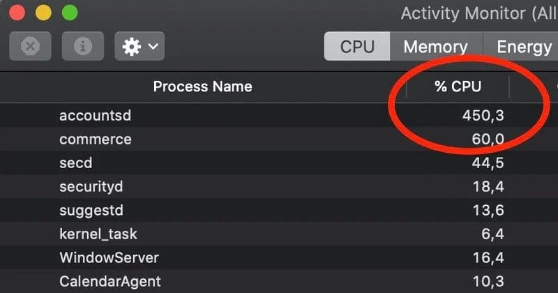 Featured image of post Fix lỗi High CPU Usage gây ra bởi tiến trình accountsd trên macOS Catalina